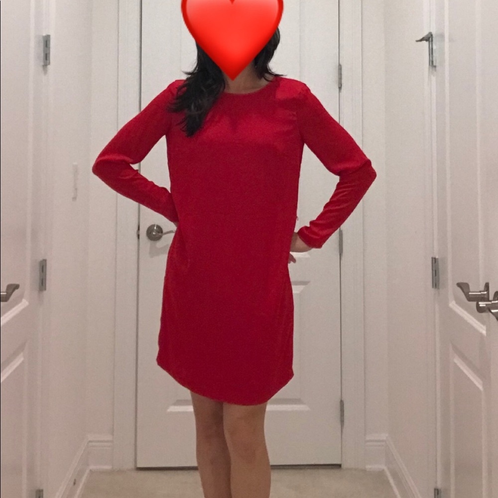 Armani Exchange silk red dress